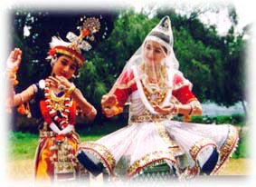 Ras lila dance depiciting krishna and radha